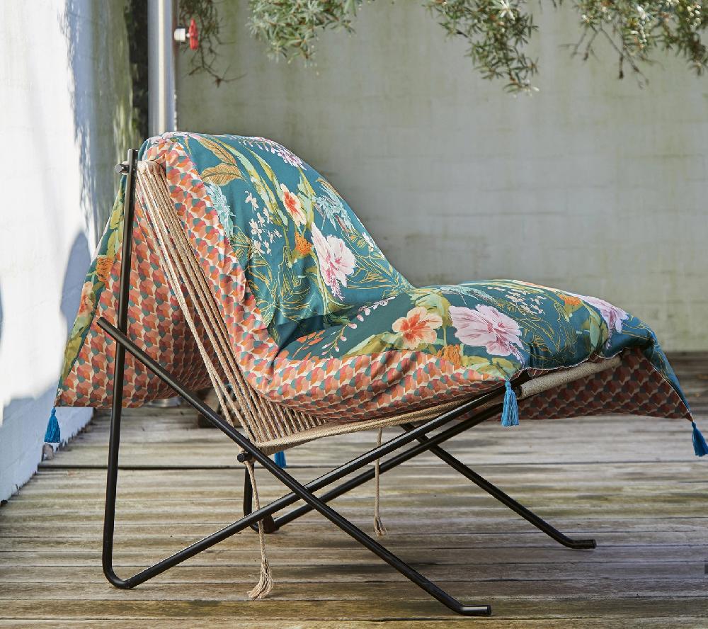 blanc des vosges COURTEPOINTE BORA BORA BLEU PAON