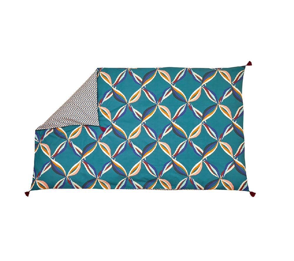 Blanc Des Vosges COURTEPOINTE CINETIQUE BLEU PAON