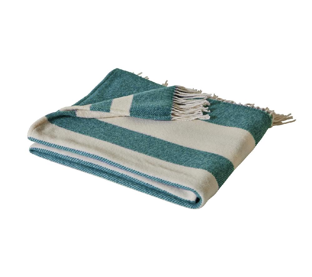 Blanc Des Vosges PLAID AUSTRAL BLEU PAON