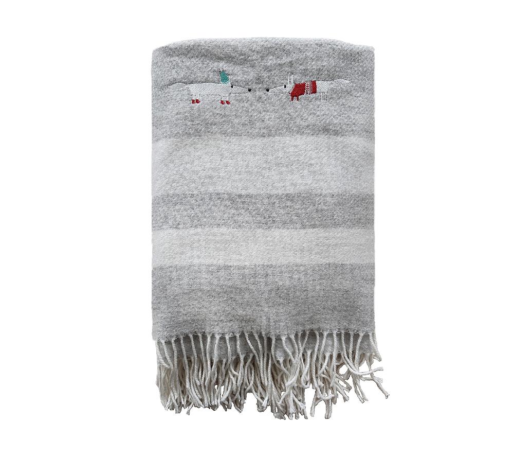 Blanc Des Vosges PLAID SNOW FOX PERLE