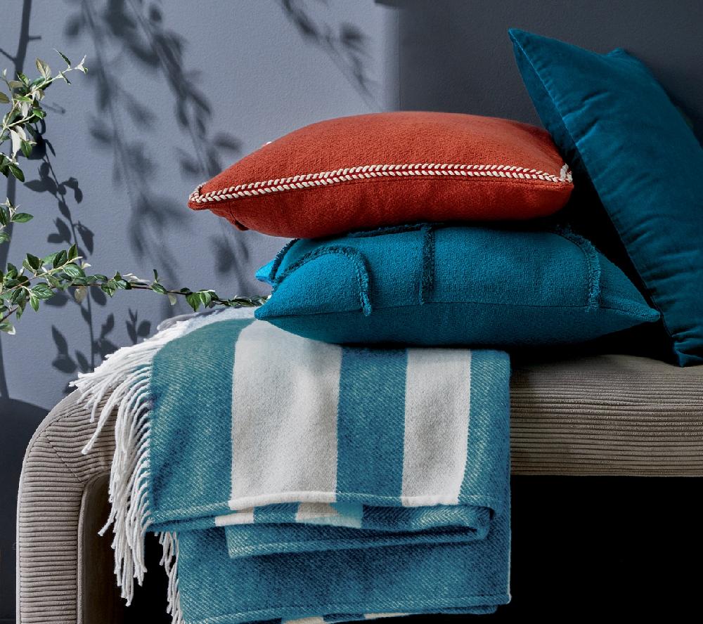 blanc des vosges ENSEMBLE ENVELOPPE COUSSIN EDEN TERRA COTA