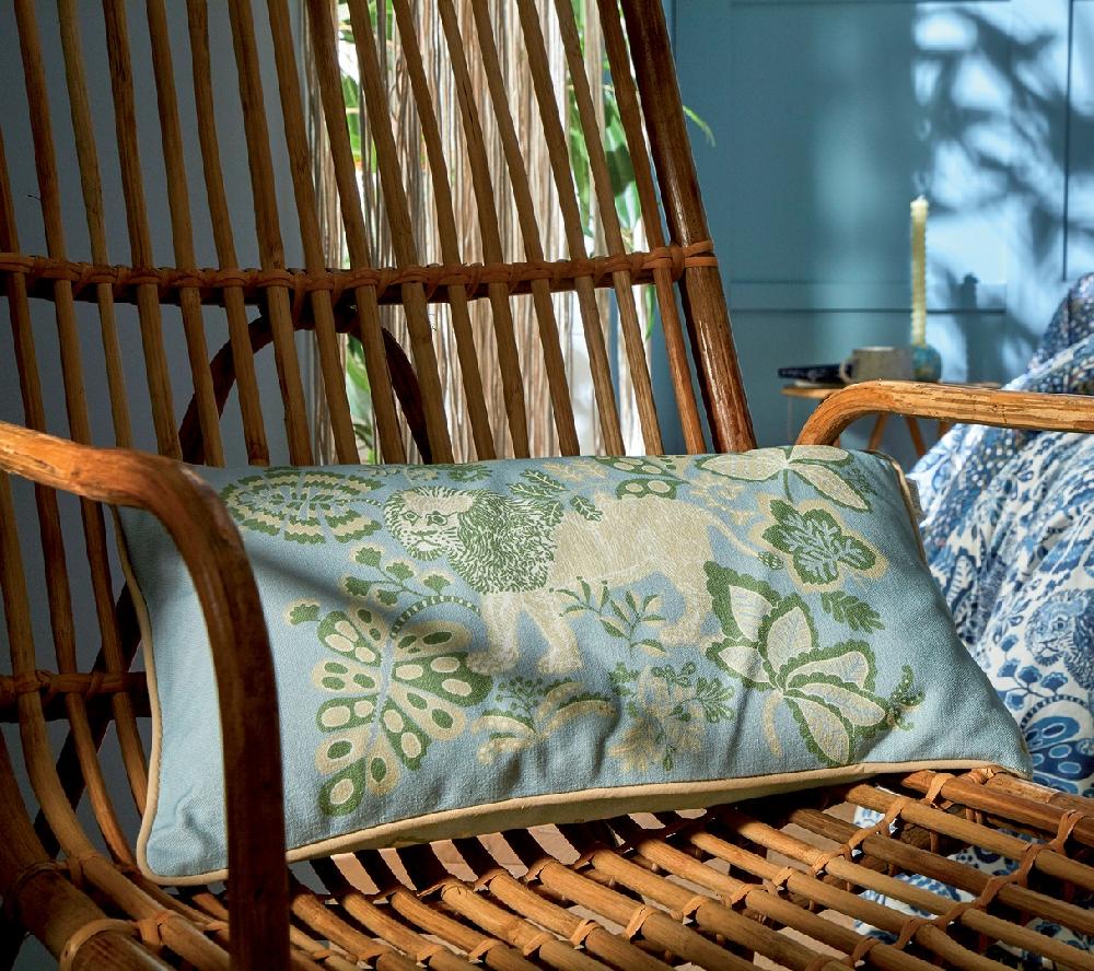 blanc des vosges ENSEMBLE ENVELOPPE COUSSIN LION GLACIER