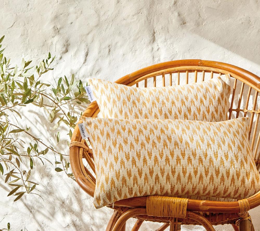 blanc des vosges ENSEMBLE ENVELOPPE COUSSIN RIVIERA PAPAYE