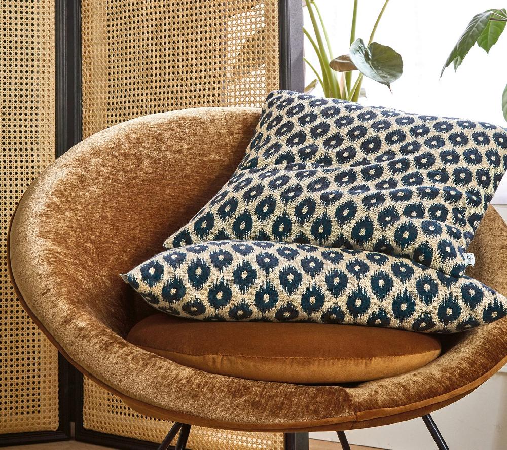 blanc des vosges ENSEMBLE ENVELOPPE COUSSIN SAVANE ENCRE