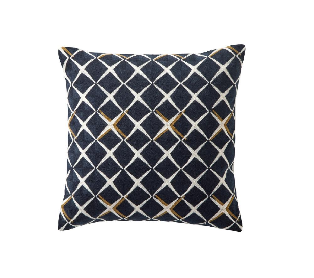 Blanc Des Vosges ENSEMBLE ENVELOPPE COUSSIN SCENARIO BLEU CORINTHE