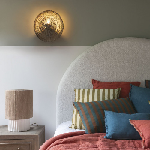 Blanc D'ivoire Applique MAHA En Métal Finition Bronze - ø 34 Cm