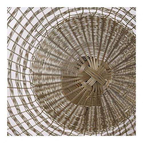 Blanc D'ivoire Applique MAHA En Métal Finition Bronze - ø 34 Cm