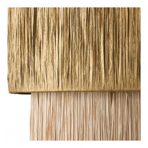 Blanc D'ivoire Applique Non électrifiée En Raphia NIA - Doré