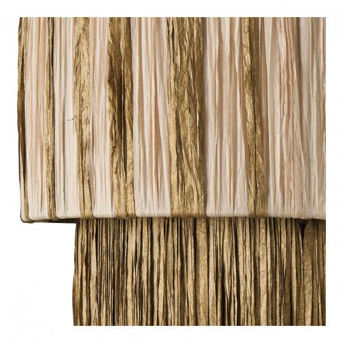 Blanc D'ivoire Applique Non électrifiée En Raphia NIA - Doré Et Naturel