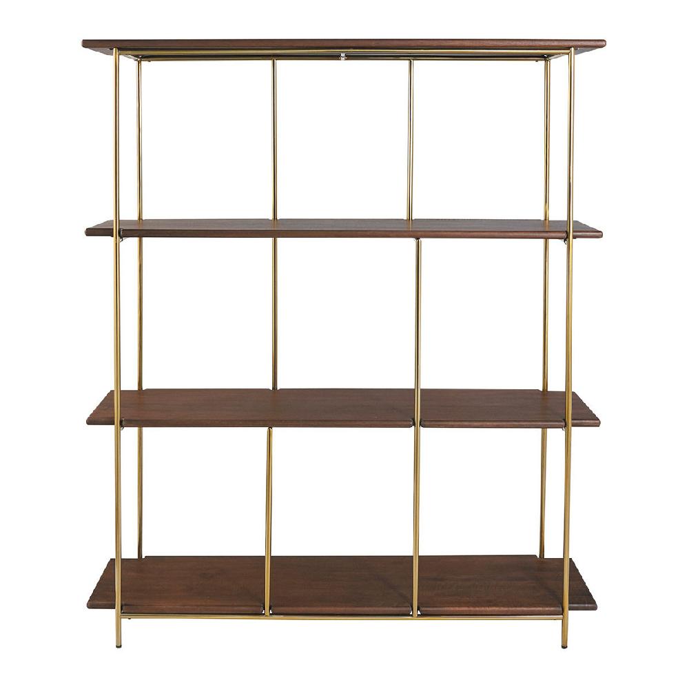 blanc d'ivoire Bibliothèque VICTOR en manguier ciré finition noyer