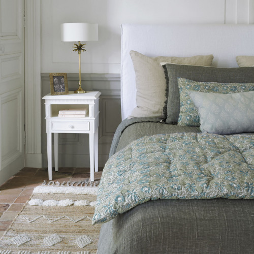 Blanc D'ivoire Abat-jour Lin écru