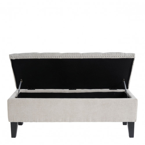 Blanc D'ivoire Banc Coffre ARTHUR Craie