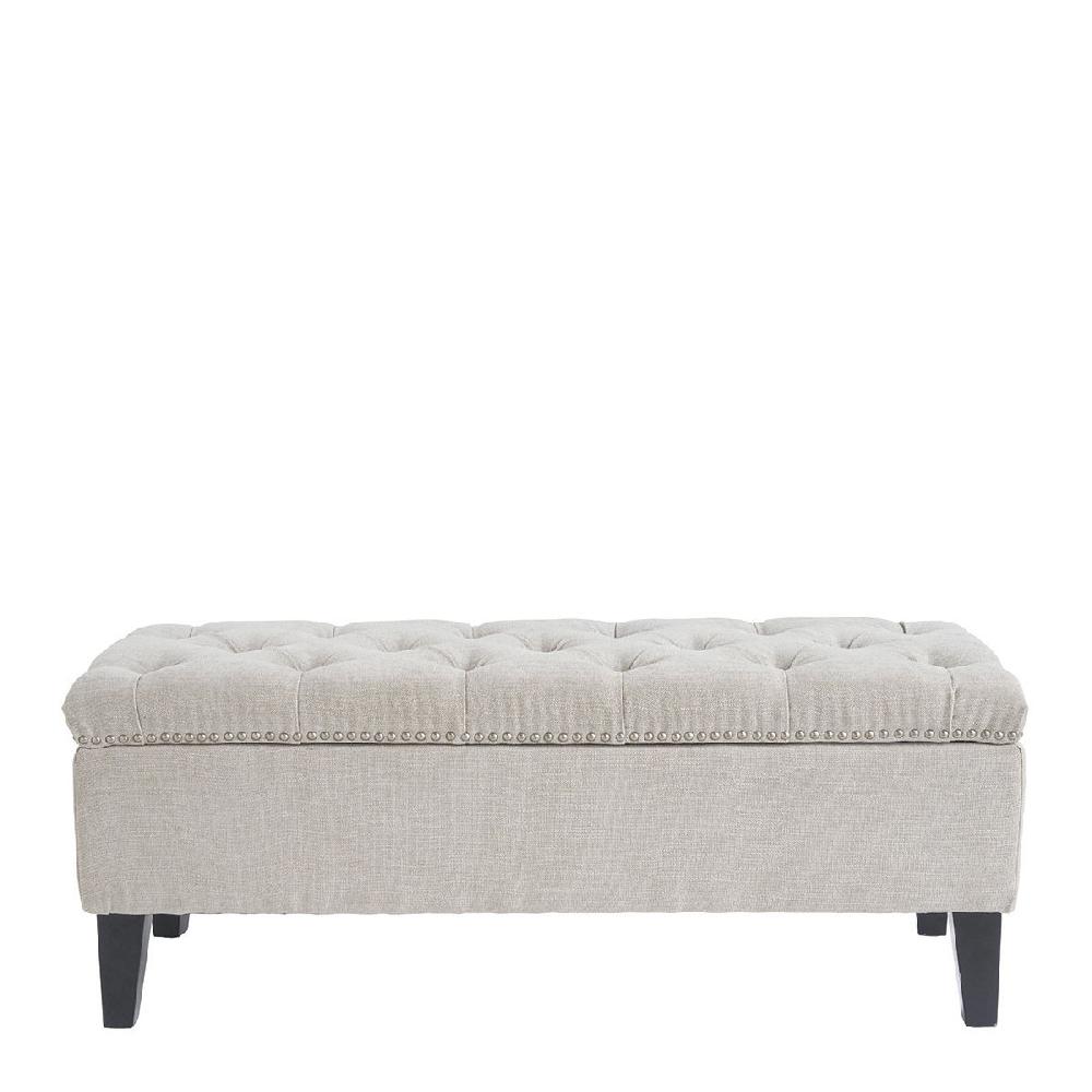 blanc d'ivoire Banc coffre ARTHUR craie