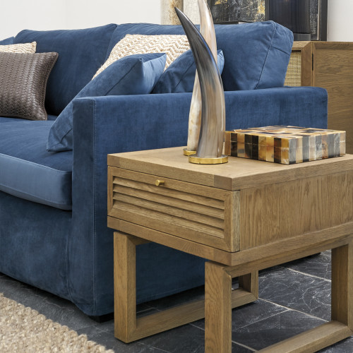 Blanc D'ivoire Bout De Canapé DINA Naturel