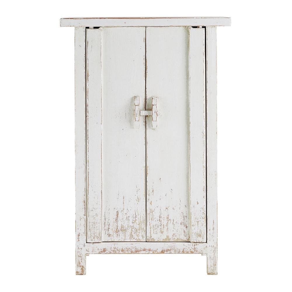 blanc d'ivoire Buffet BAO en orme recyclé - Blanc