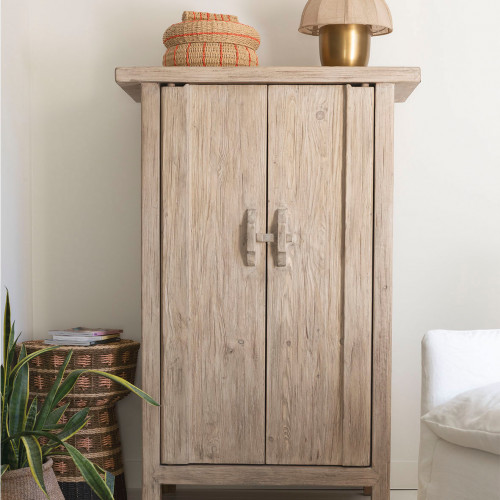 Blanc D'ivoire Buffet BAO En Orme Recyclé - Naturel