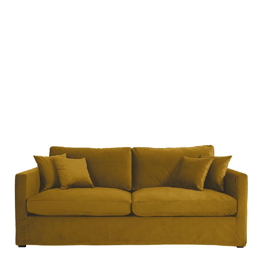 blanc d'ivoire Canapé ANGIE en velours - Safran