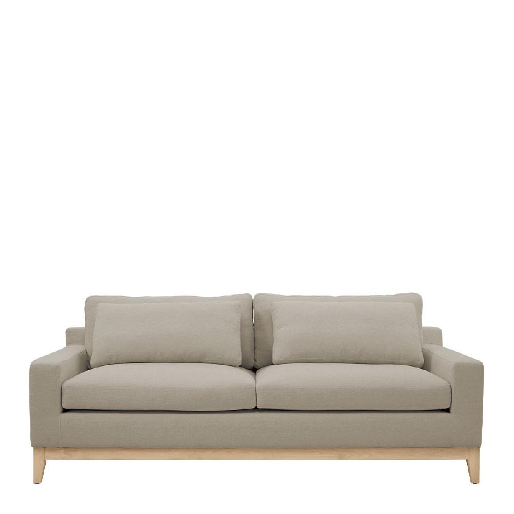 blanc d'ivoire Canapé LÉONORE en lin - Beige