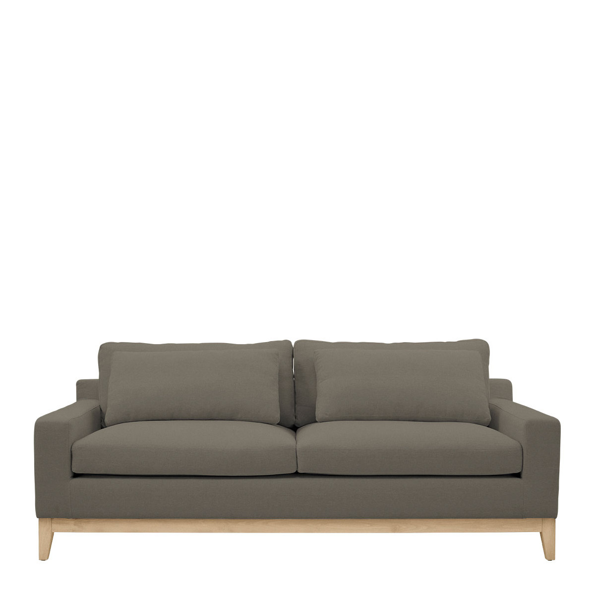 blanc d'ivoire Canapé LÉONORE en lin - Taupe