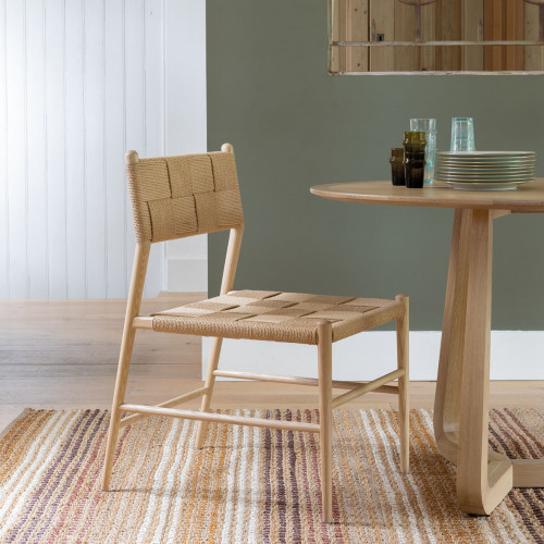 Blanc D'ivoire Chaise JULIETTE - Bois Blond