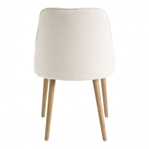 Blanc D'ivoire Chaise MARCUS En Bouclette - Crème