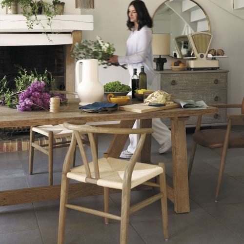 Blanc D'ivoire Chaise Njord Naturel