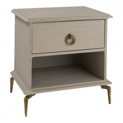 Blanc D'ivoire Chevet GABRIELLE Taupe