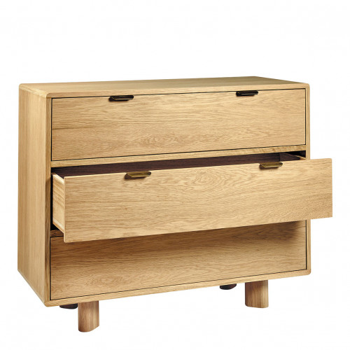 Blanc D'ivoire Commode SIMONA En Chêne Clair