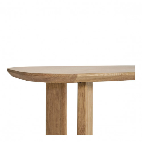 Blanc D'ivoire Console SIMONA En Chêne Clair