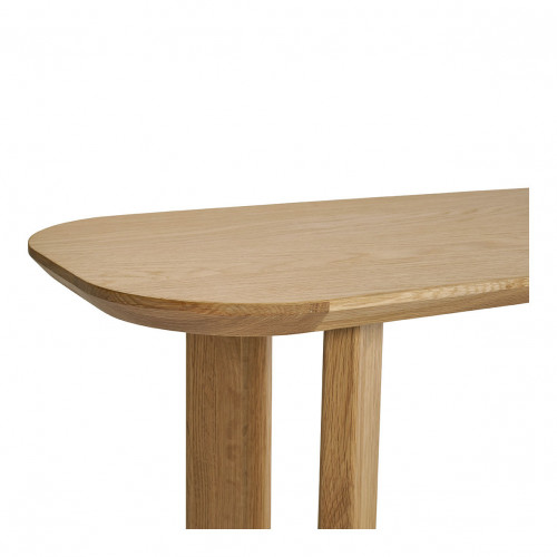 Blanc D'ivoire Console SIMONA En Chêne Clair