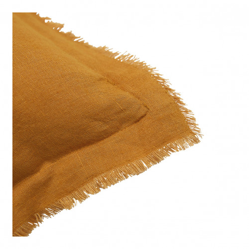 Blanc D'ivoire Coussin LÉA Lin - Safran