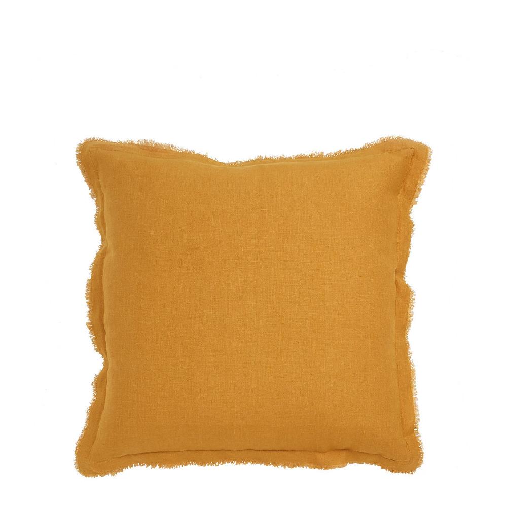 blanc d'ivoire Coussin LÉA lin - Safran