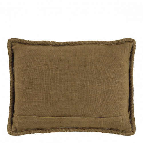 Blanc D'ivoire Coussin LOUISE Lin - Bronze