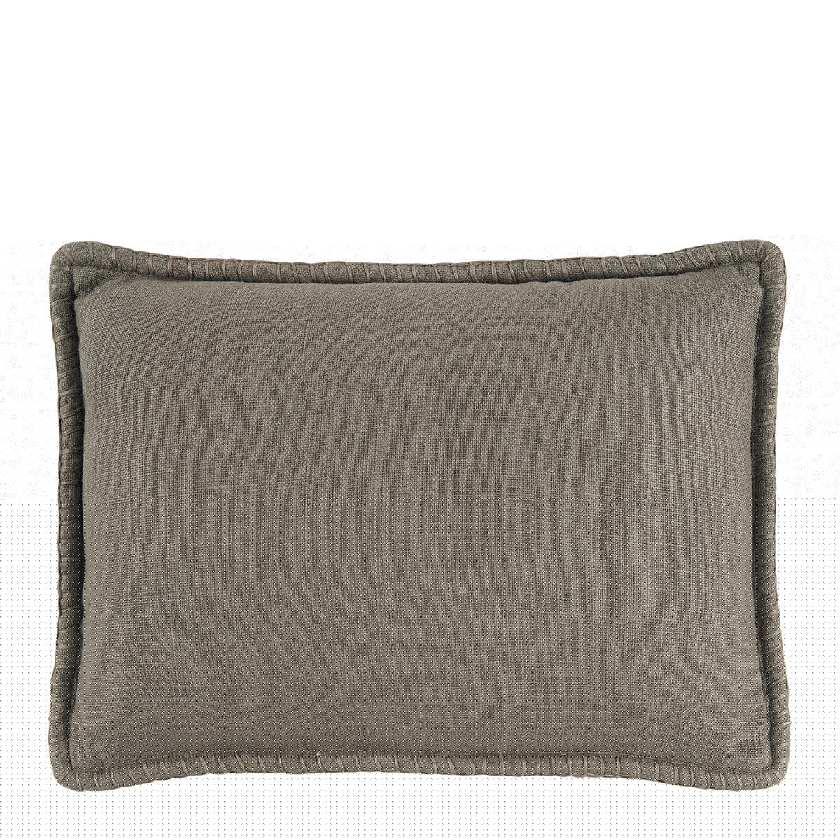 blanc d'ivoire Coussin LOUISE lin - Gris