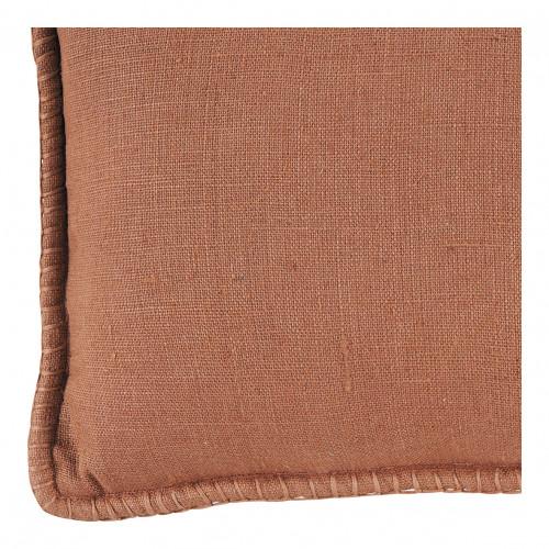 Blanc D'ivoire Coussin LOUISE Lin - Terracotta