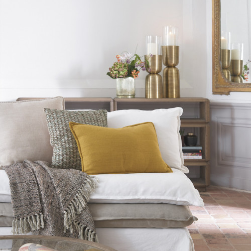 Blanc D'ivoire Coussin Louise Safran