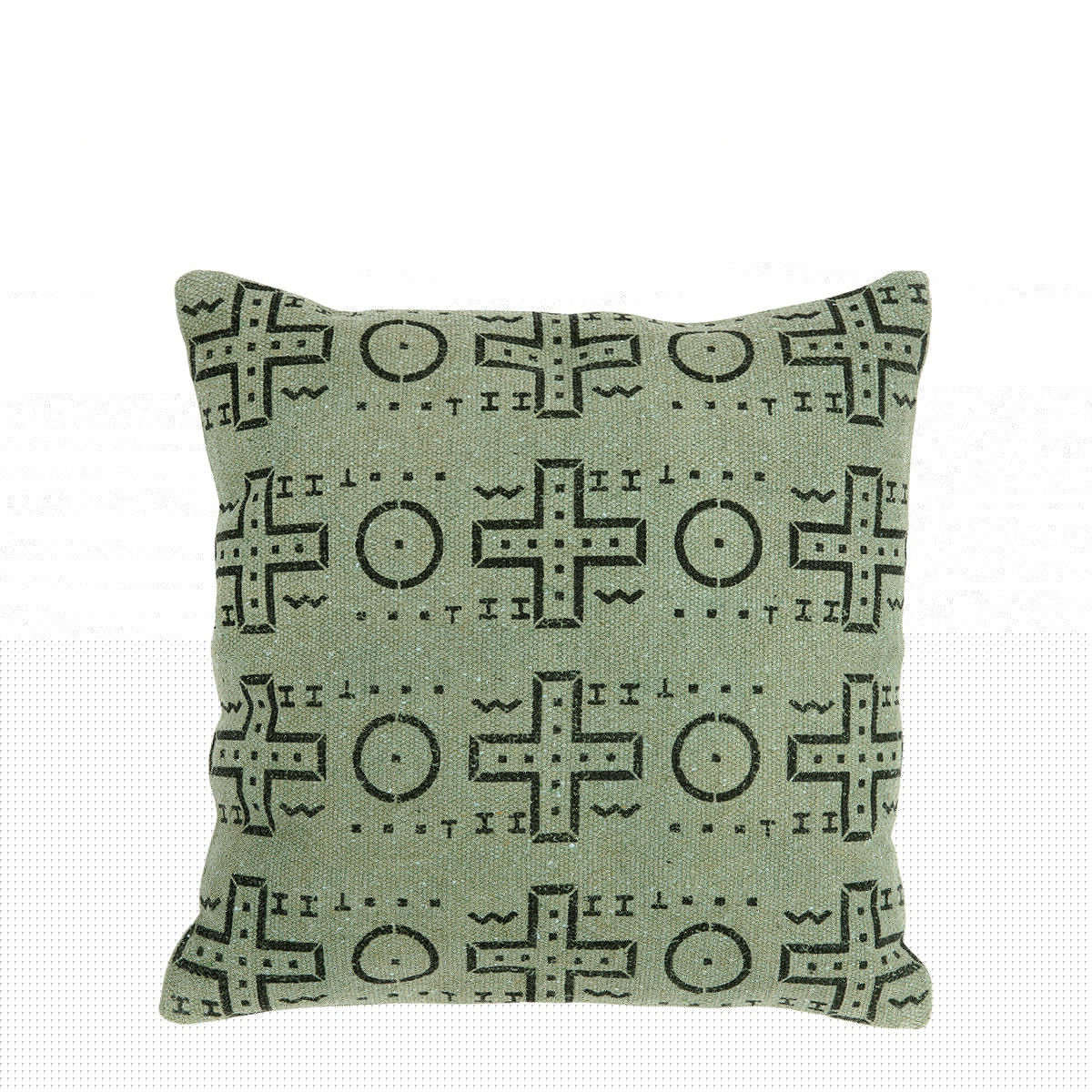 blanc d'ivoire Coussin NINEKA vert