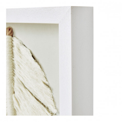 Blanc D'ivoire Décoration Murale FEUILLE - Blanc