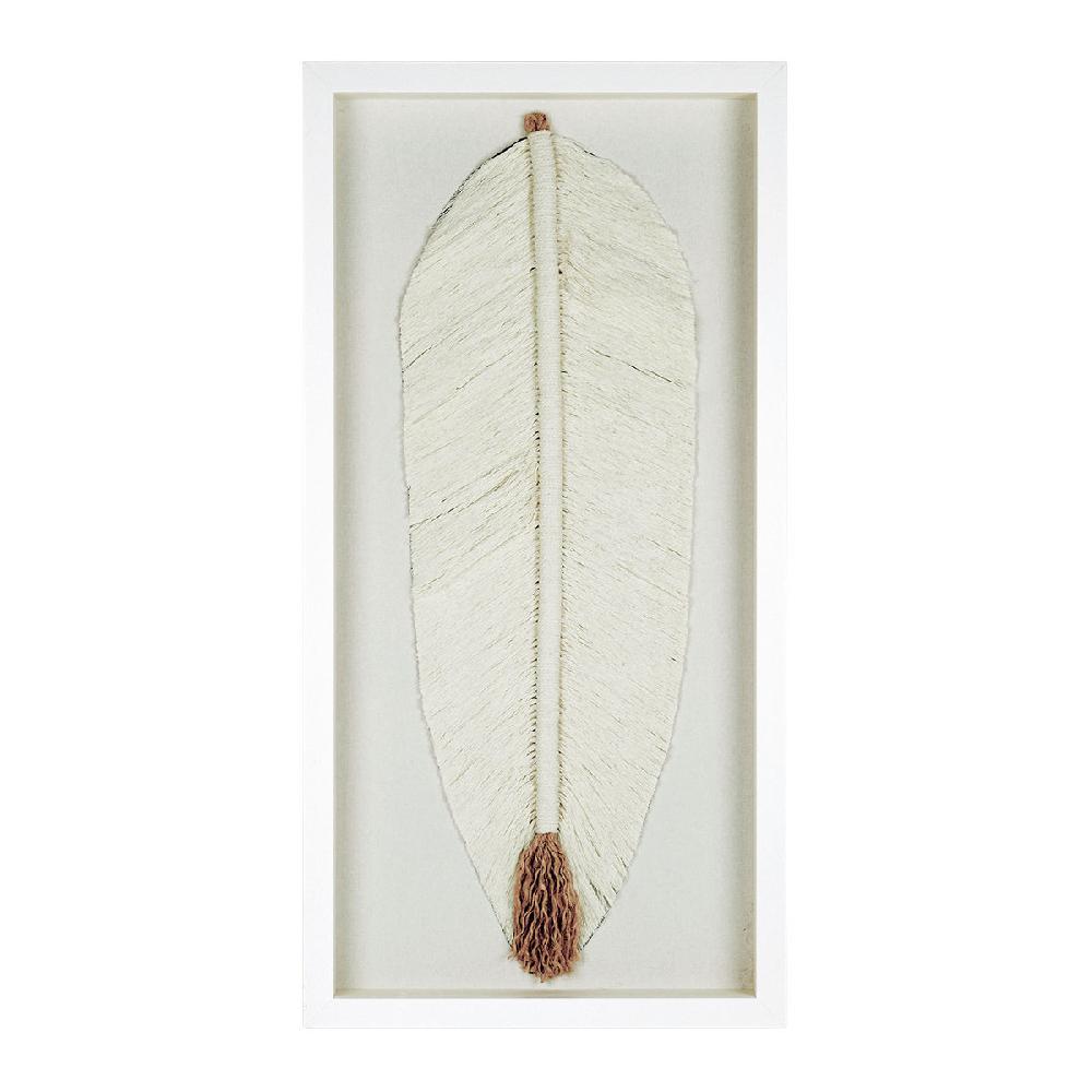 blanc d'ivoire Décoration murale FEUILLE - Blanc