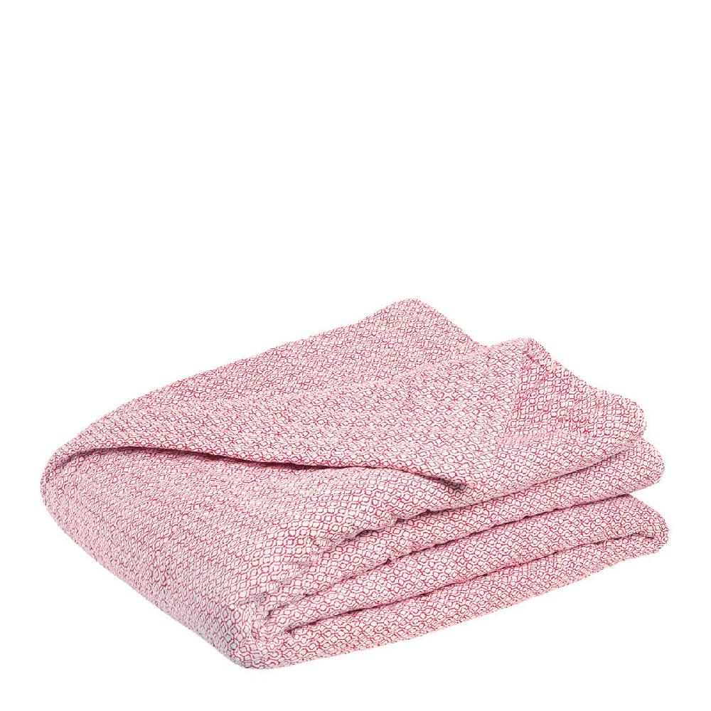 blanc d'ivoire Dessus de lit IKAT blanc et rouge