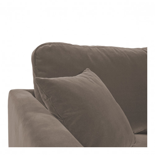 Blanc D'ivoire Fauteuil ANGIE En Velours - Taupe