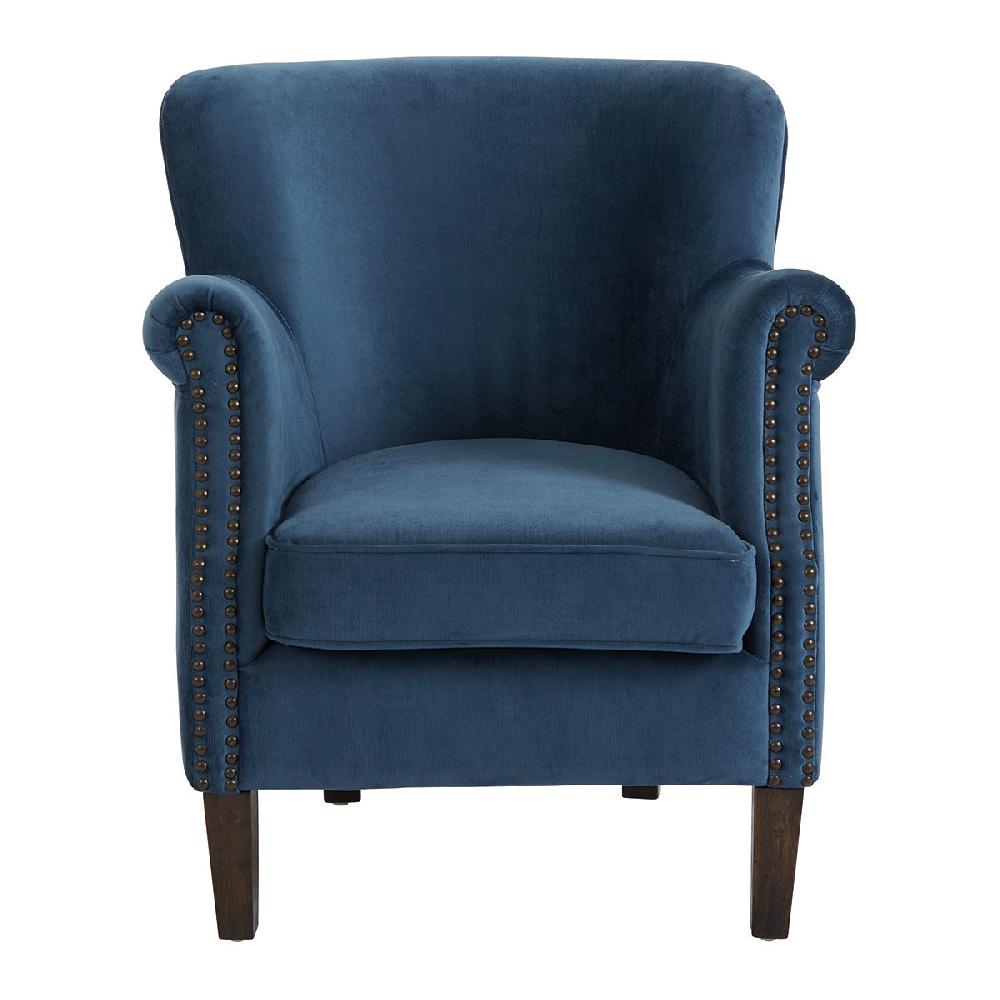 blanc d'ivoire Fauteuil CLAUDE bleu de minuit