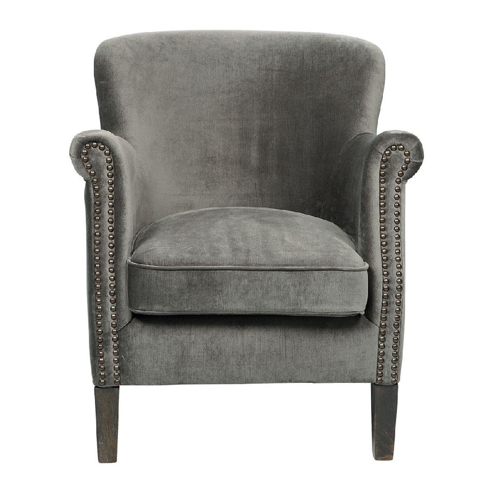 blanc d'ivoire Fauteuil CLAUDE gris foncé