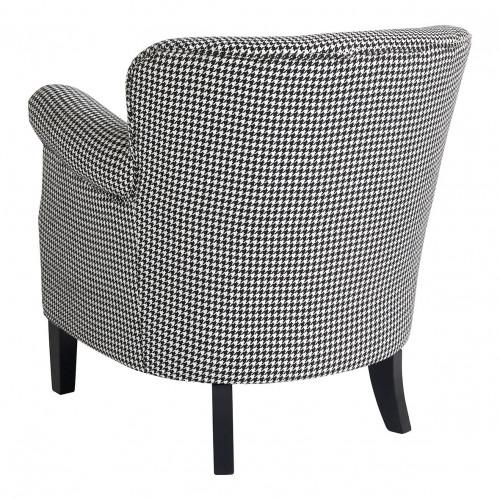 Blanc D'ivoire Fauteuil CLAUDE Pied-de-poule