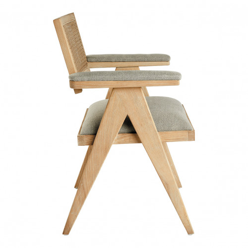 Blanc D'ivoire Fauteuil Colby Haut Beige