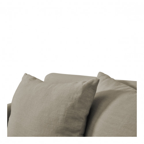 Blanc D'ivoire Fauteuil GABRIEL En Lin - Beige