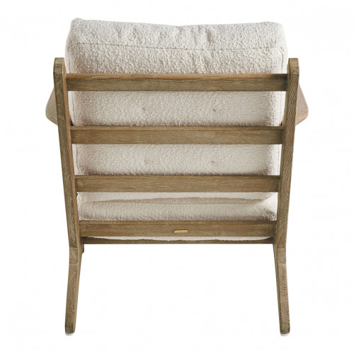 Blanc D'ivoire Fauteuil JULES En Bouclette - Crème
