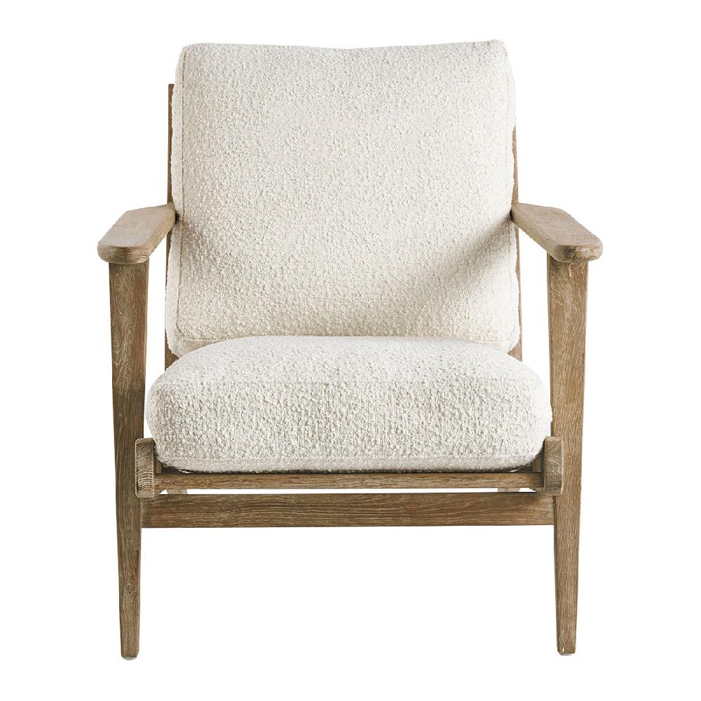 blanc d'ivoire Fauteuil JULES en bouclette - Crème