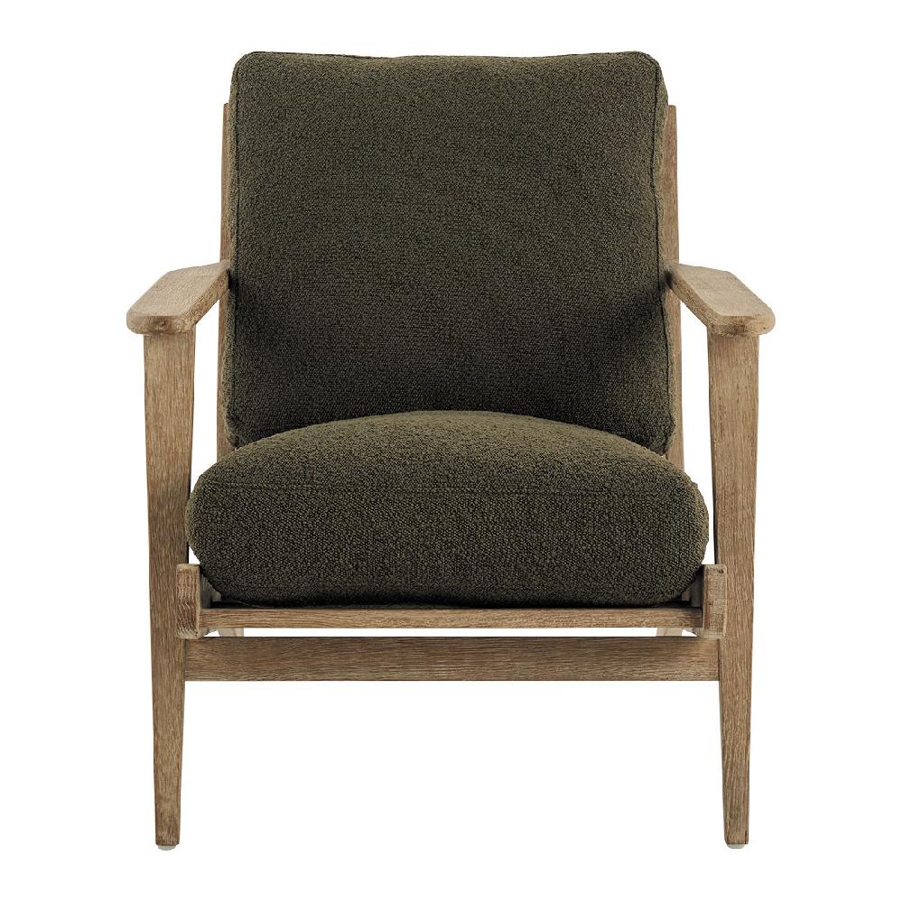 blanc d'ivoire Fauteuil JULES en bouclette - Kaki