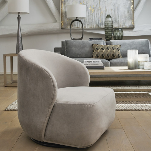 Blanc D'ivoire Fauteuil Tournant LISETTE